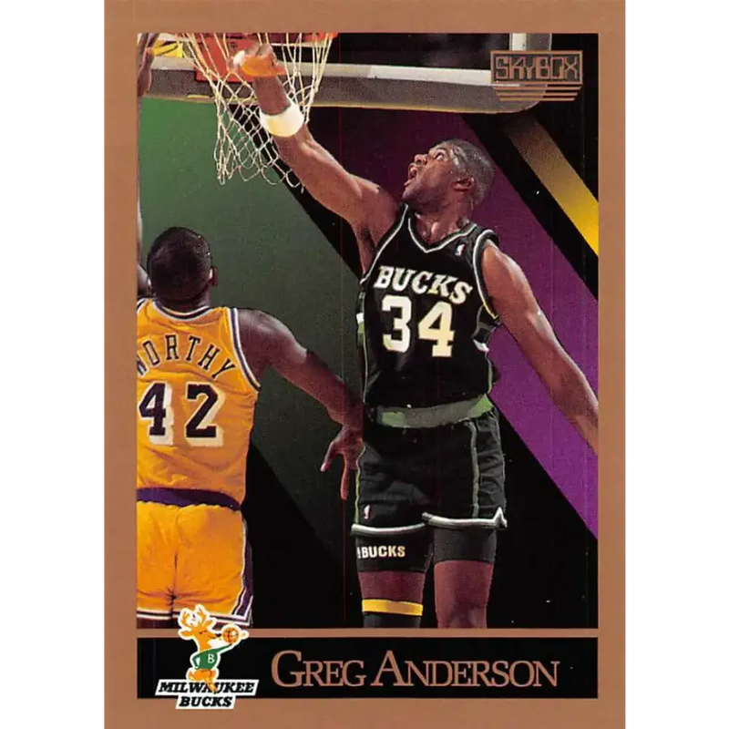 1990-91 SkyBox #155 Greg Anderson EX Excellent Milwaukee Bucks Basketball Card - Basketball Card Single