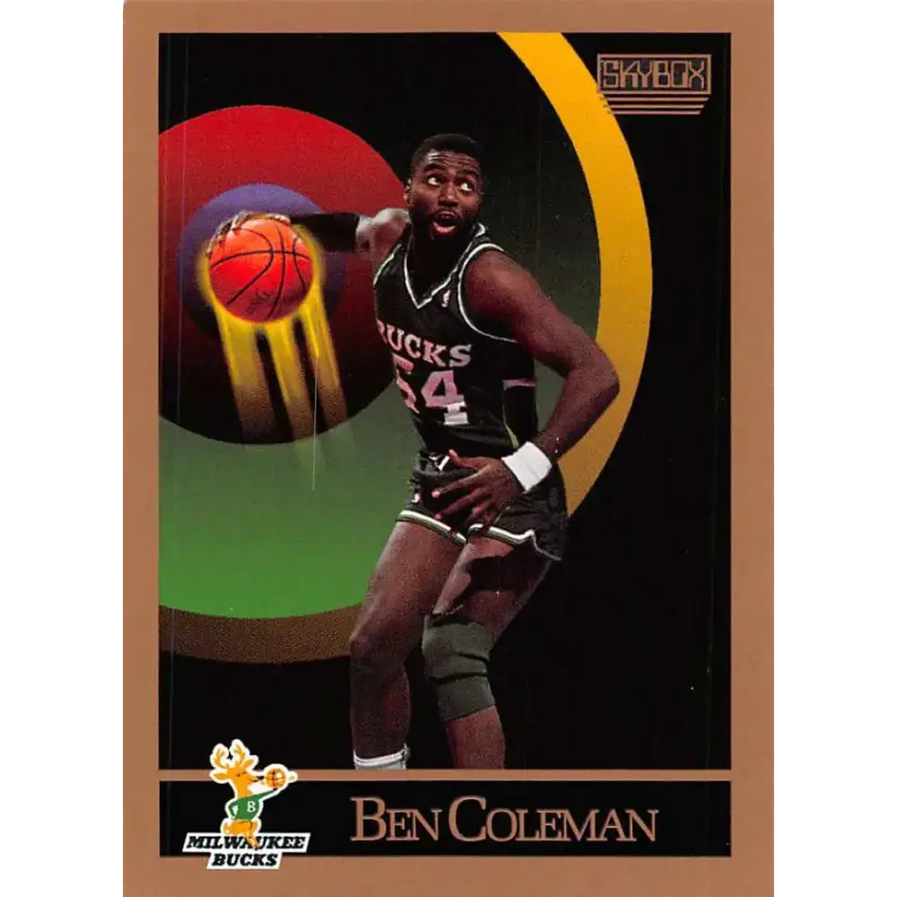 1990-91 SkyBox #156 Ben Coleman EX Excellent SP Milwaukee Bucks Basketball Card - Basketball Card Single