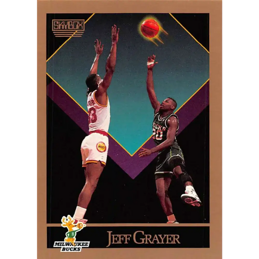 1990-91 SkyBox #157 Jeff Grayer EX Excellent RC Rookie Milwaukee Bucks Basketball Card