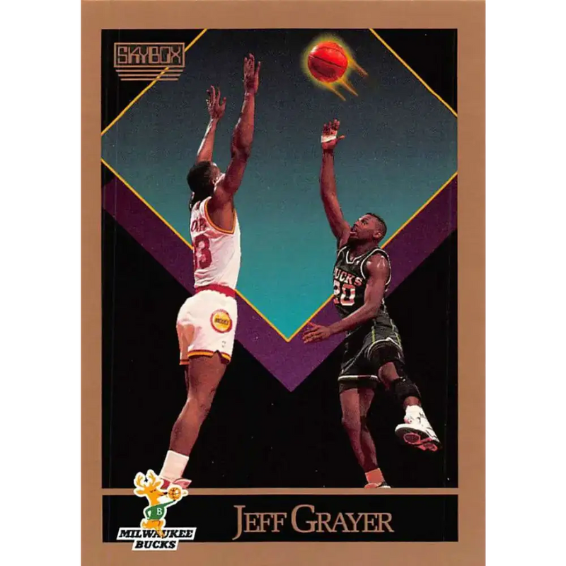 1990-91 SkyBox #157 Jeff Grayer EX Excellent RC Rookie Milwaukee Bucks Basketball Card - Basketball Card Single