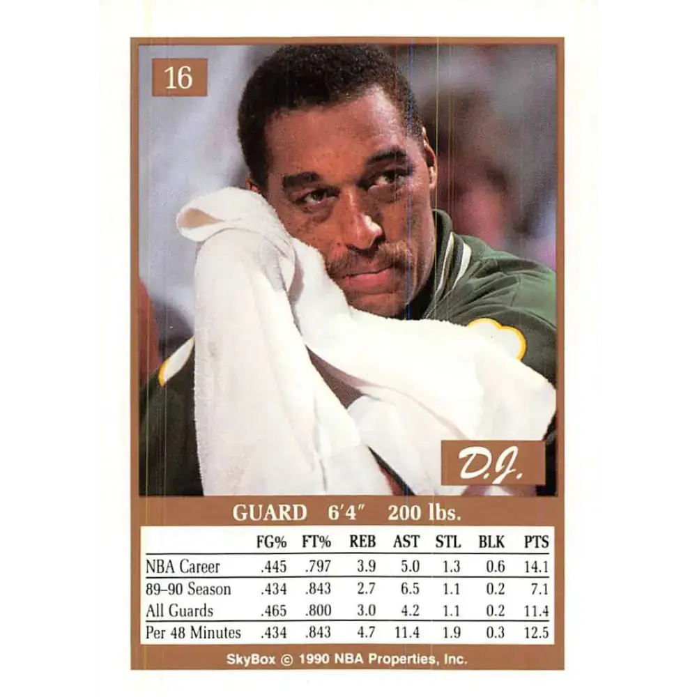 1990-91 SkyBox #16 Dennis Johnson EX Excellent SP Boston Celtics Basketball Card - Basketball Card Single