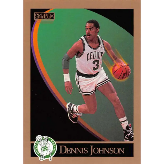 1990-91 SkyBox #16 Dennis Johnson EX Excellent SP Boston Celtics Basketball Card