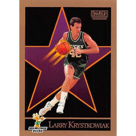 1990-91 SkyBox #160 Larry Krystkowiak EX Excellent Milwaukee Bucks Basketball Card