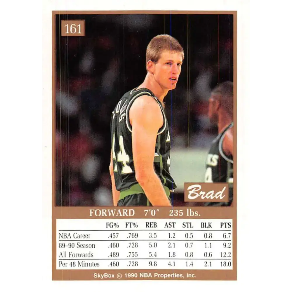 1990-91 SkyBox #161 Brad Lohaus EX Excellent Milwaukee Bucks Basketball Card - Basketball Card Single