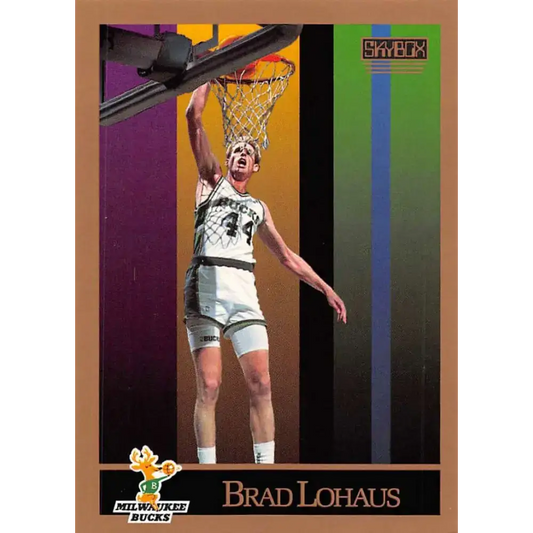 1990-91 SkyBox #161 Brad Lohaus EX Excellent Milwaukee Bucks Basketball Card