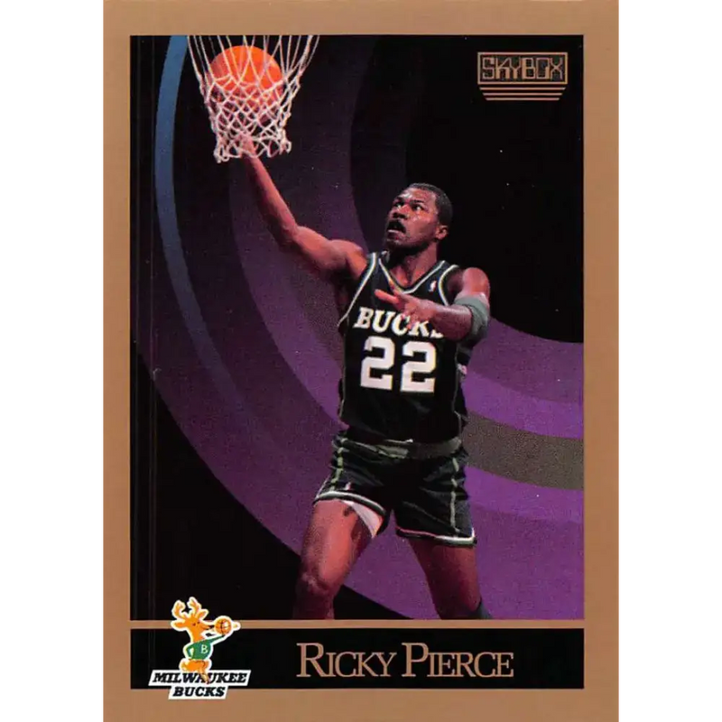1990-91 SkyBox #162 Ricky Pierce EX Excellent Milwaukee Bucks Basketball Card