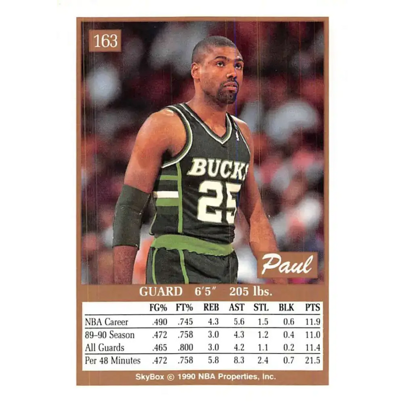 1990-91 SkyBox #163 Paul Pressey EX Excellent SP Milwaukee Bucks Basketball Card - Basketball Card Single