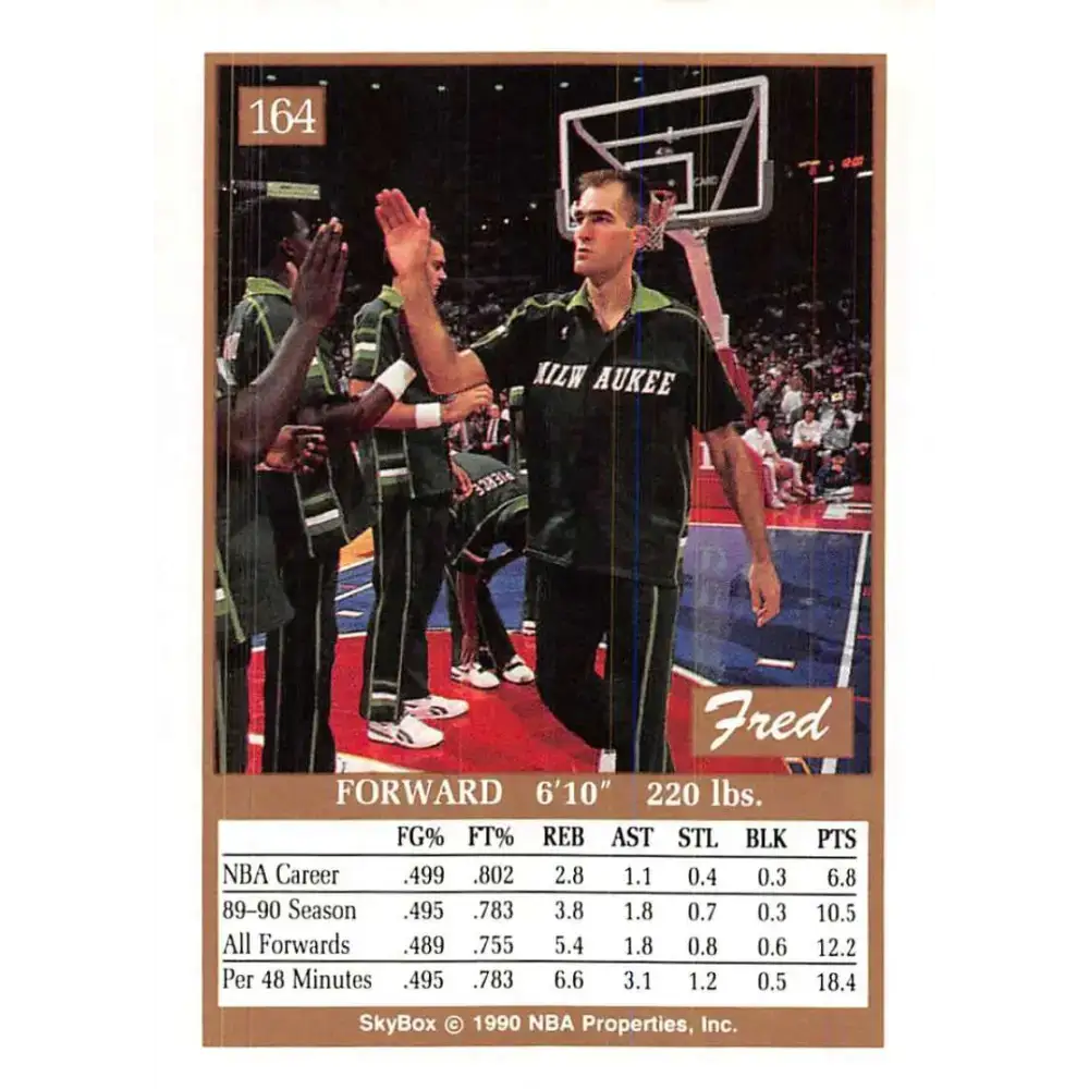 1990-91 SkyBox #164 Fred Roberts EX Excellent Milwaukee Bucks Basketball Card - Basketball Card Single