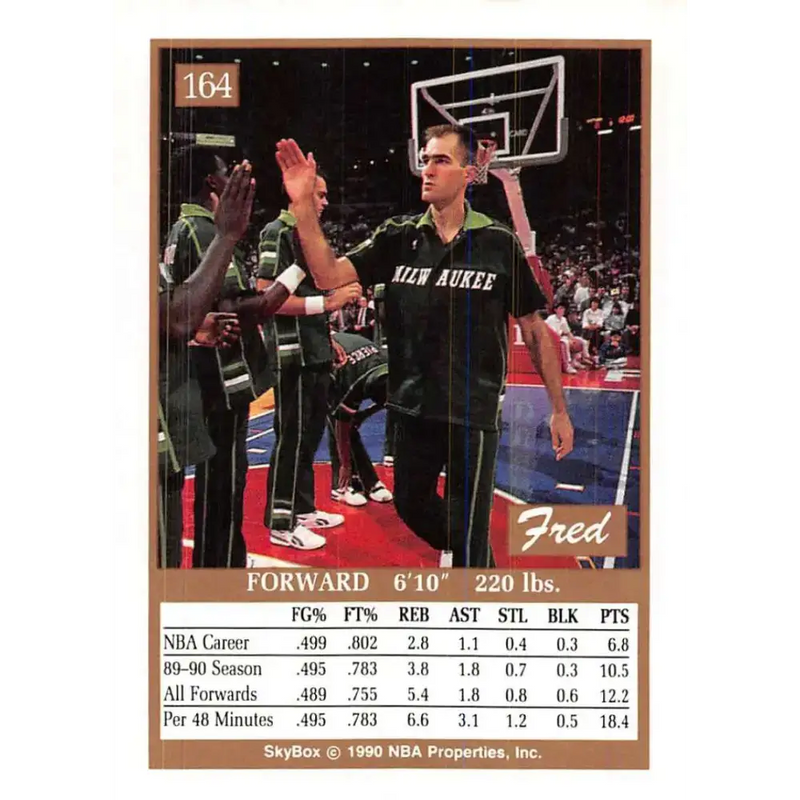 1990-91 SkyBox #164 Fred Roberts EX Excellent Milwaukee Bucks Basketball Card - Basketball Card Single