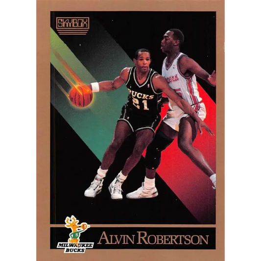 1990-91 SkyBox #165 Alvin Robertson EX Excellent Milwaukee Bucks Basketball Card