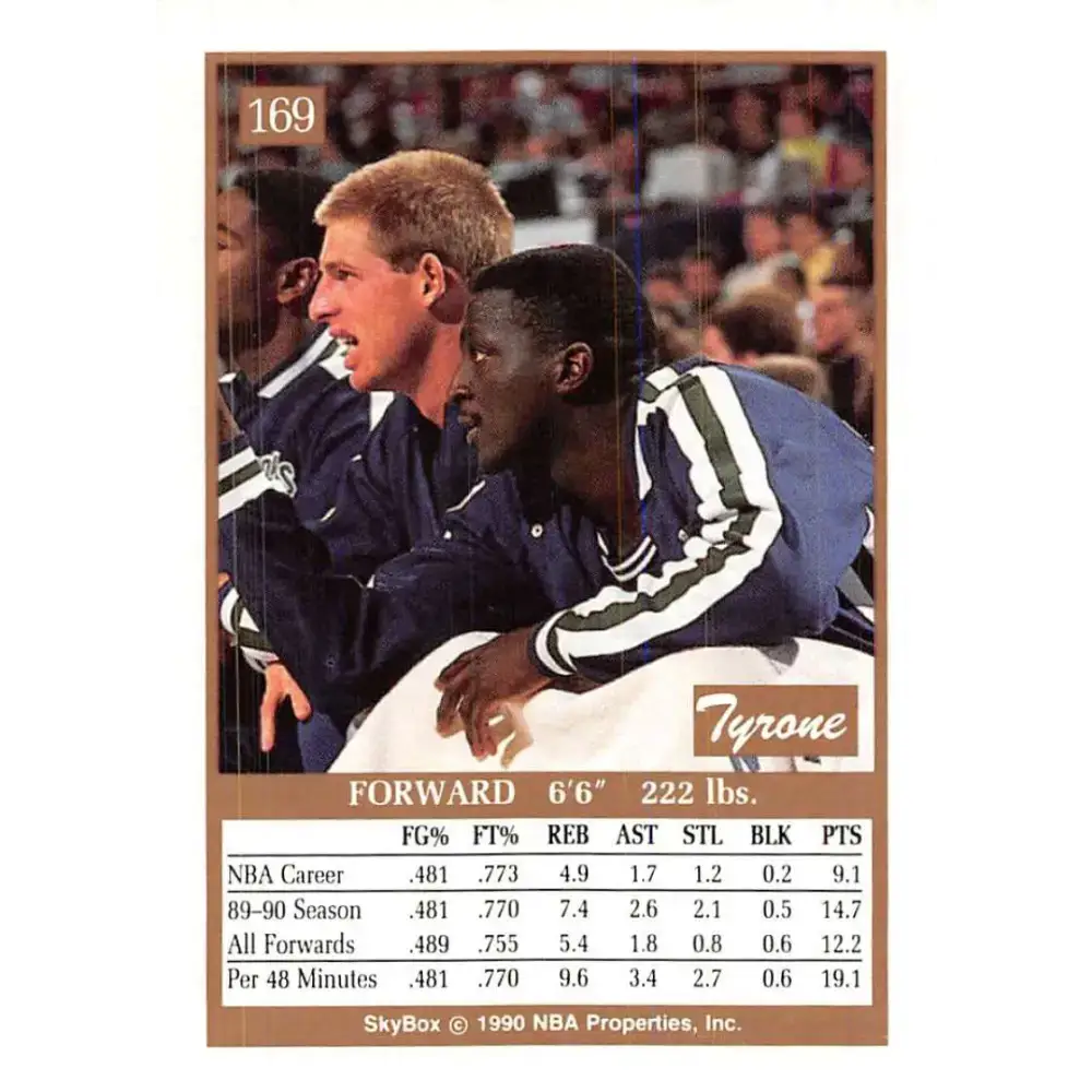 1990-91 SkyBox #169 Tyrone Corbin EX Excellent Minnesota Timberwolves Basketball Card - Basketball Card Single