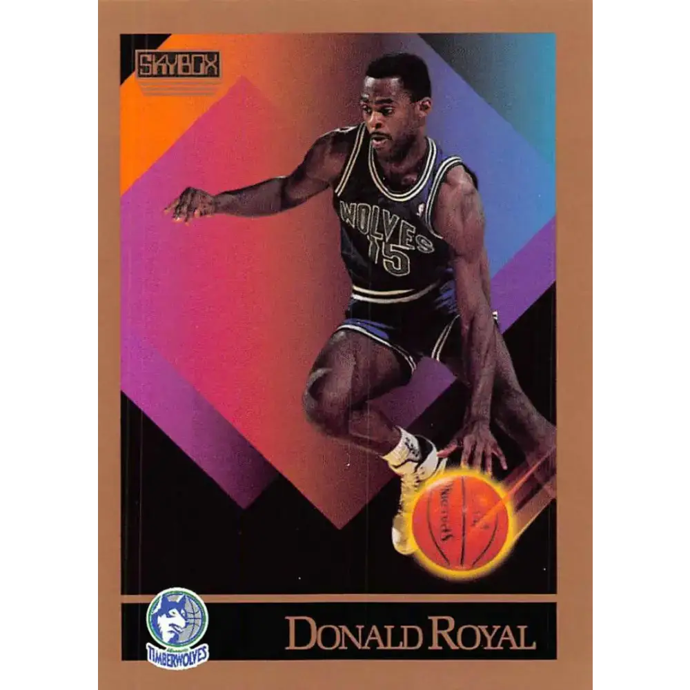 1990-91 SkyBox #174 Donald Royal EX Excellent RC Rookie SP Minnesota Timberwolves Basketball Card - Basketball Card