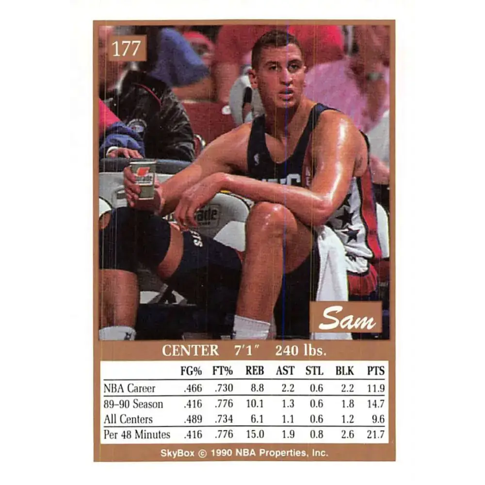 1990-91 SkyBox #177 Sam Bowie EX Excellent New Jersey Nets Basketball Card - Basketball Card Single