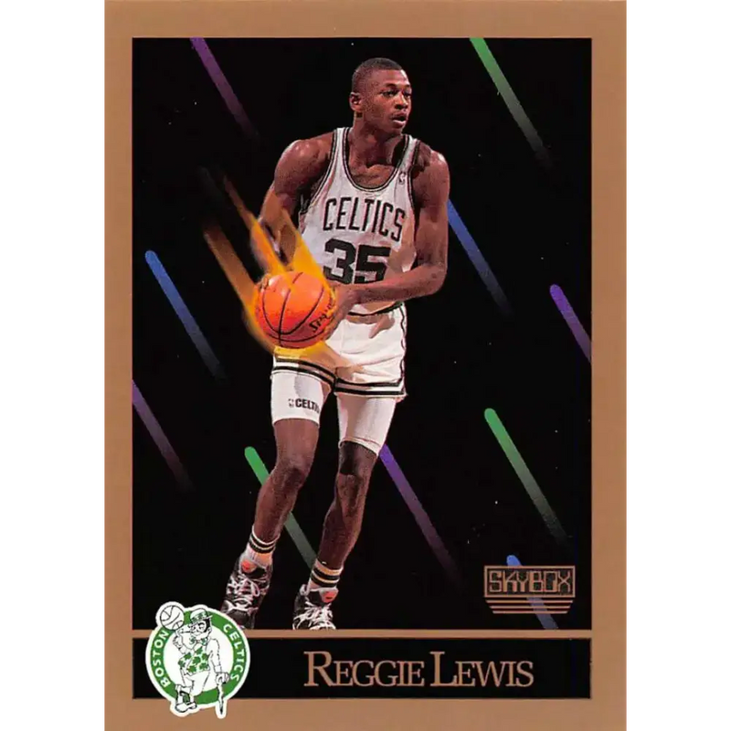 1990-91 SkyBox #18 Reggie Lewis EX Excellent Boston Celtics Basketball Card - Basketball Card Single