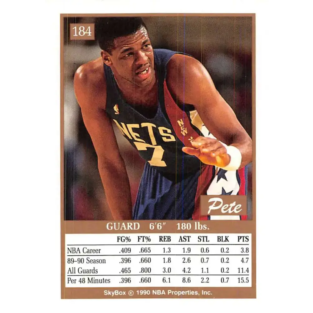 1990-91 SkyBox #184 Pete Myers EX Excellent RC Rookie SP New Jersey Nets Basketball Card - Basketball Card Single