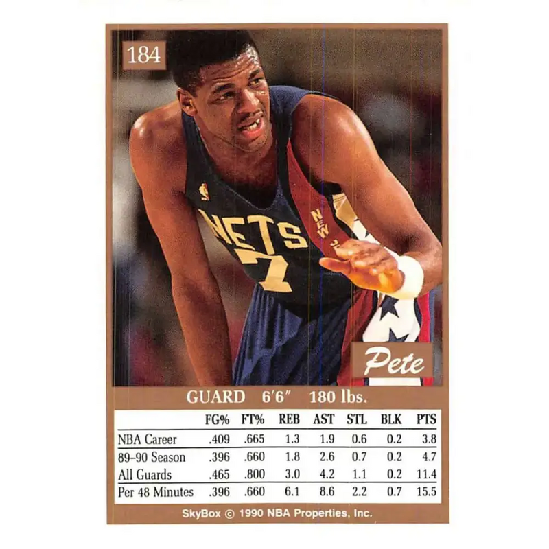 1990-91 SkyBox #184 Pete Myers EX Excellent RC Rookie SP New Jersey Nets Basketball Card - Basketball Card Single