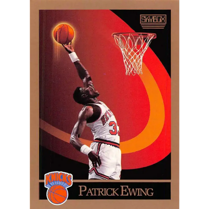 1990-91 SkyBox #187 Patrick Ewing EX Excellent New York Knicks Basketball Card - Basketball Card Single