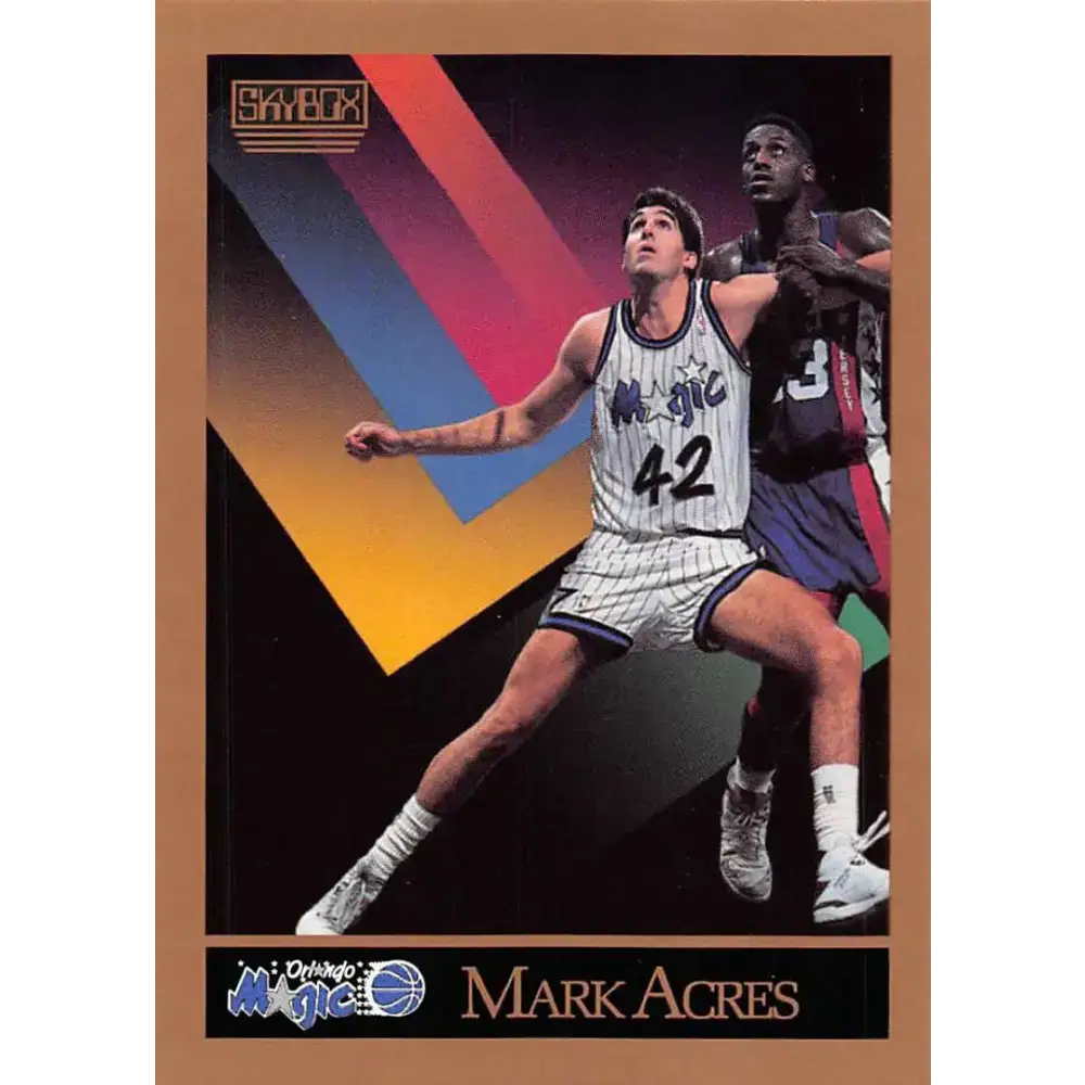 1990-91 SkyBox #198 Mark Acres EX Excellent Orlando Magic Basketball Card - Basketball Card Single