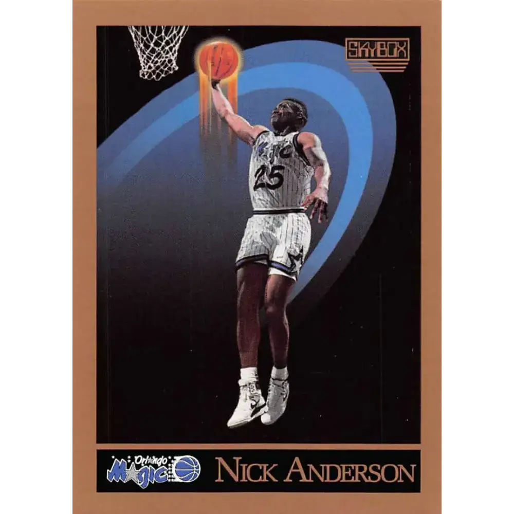 1990-91 SkyBox #199 Nick Anderson EX Excellent RC Rookie Orlando Magic Basketball Card - Basketball Card Single
