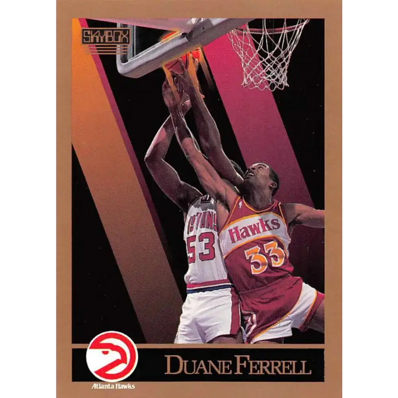 1990-91 SkyBox #2 Duane Ferrell EX Excellent RC Rookie SP Atlanta Hawks Basketball Card