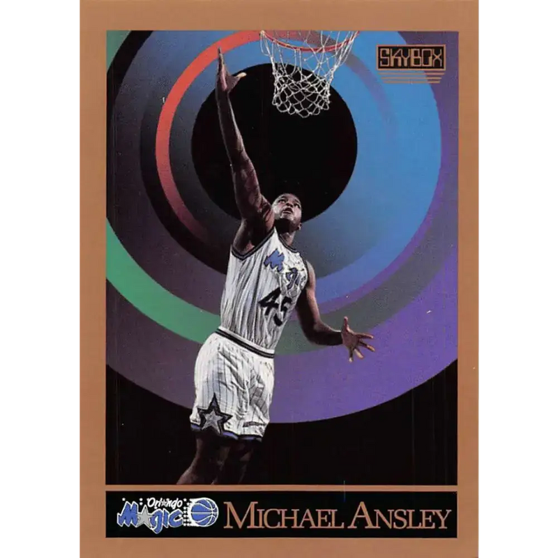 1990-91 SkyBox #200 Michael Ansley EX Excellent Orlando Magic Basketball Card - Basketball Card Single