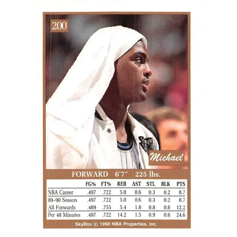 1990-91 SkyBox #200 Michael Ansley EX Excellent Orlando Magic Basketball Card - Basketball Card Single