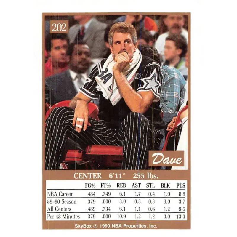 1990-91 SkyBox #202 Dave Corzine EX Excellent SP Orlando Magic Basketball Card - Basketball Card Single