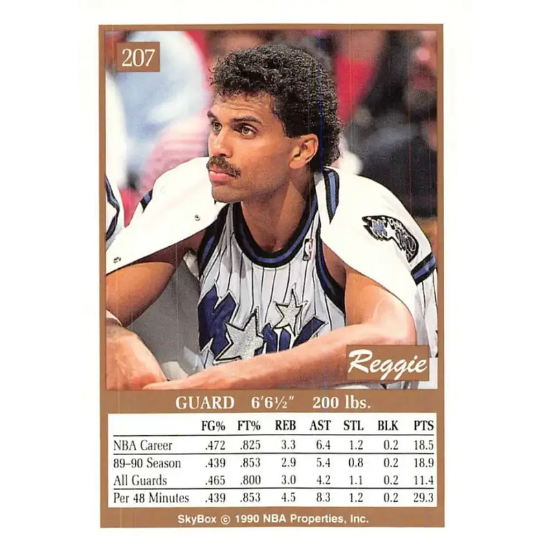 1990-91 SkyBox #207 Reggie Theus EX Excellent SP Orlando Magic Basketball Card - Basketball Card Single