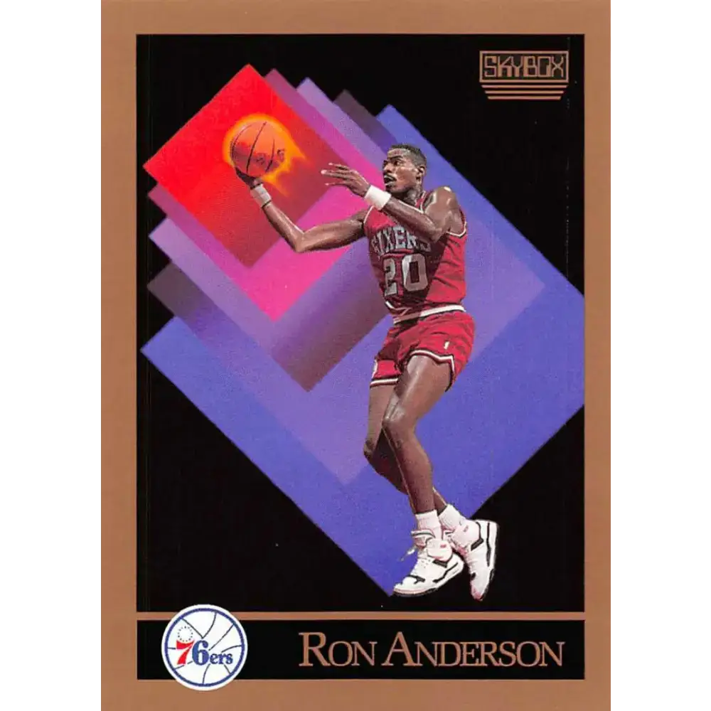 1990-91 SkyBox #210 Ron Anderson EX Excellent Philadelphia 76ers Basketball Card - Basketball Card Single