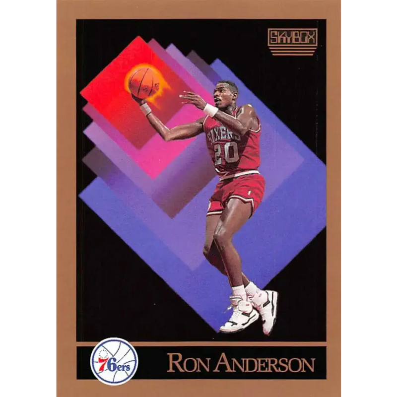 1990-91 SkyBox #210 Ron Anderson EX Excellent Philadelphia 76ers Basketball Card - Basketball Card Single