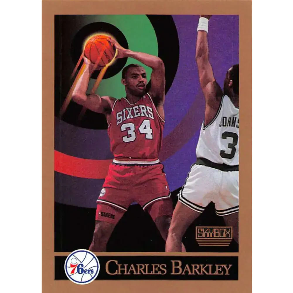 1990-91 SkyBox #211 Charles Barkley EX Excellent Philadelphia 76ers Basketball Card - Basketball Card Single