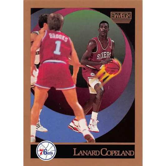1990-91 SkyBox #213 Lanard Copeland EX Excellent SP Philadelphia 76ers Basketball Card