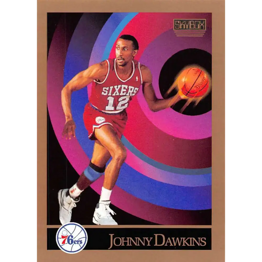 1990-91 SkyBox #214 Johnny Dawkins EX Excellent Philadelphia 76ers Basketball Card