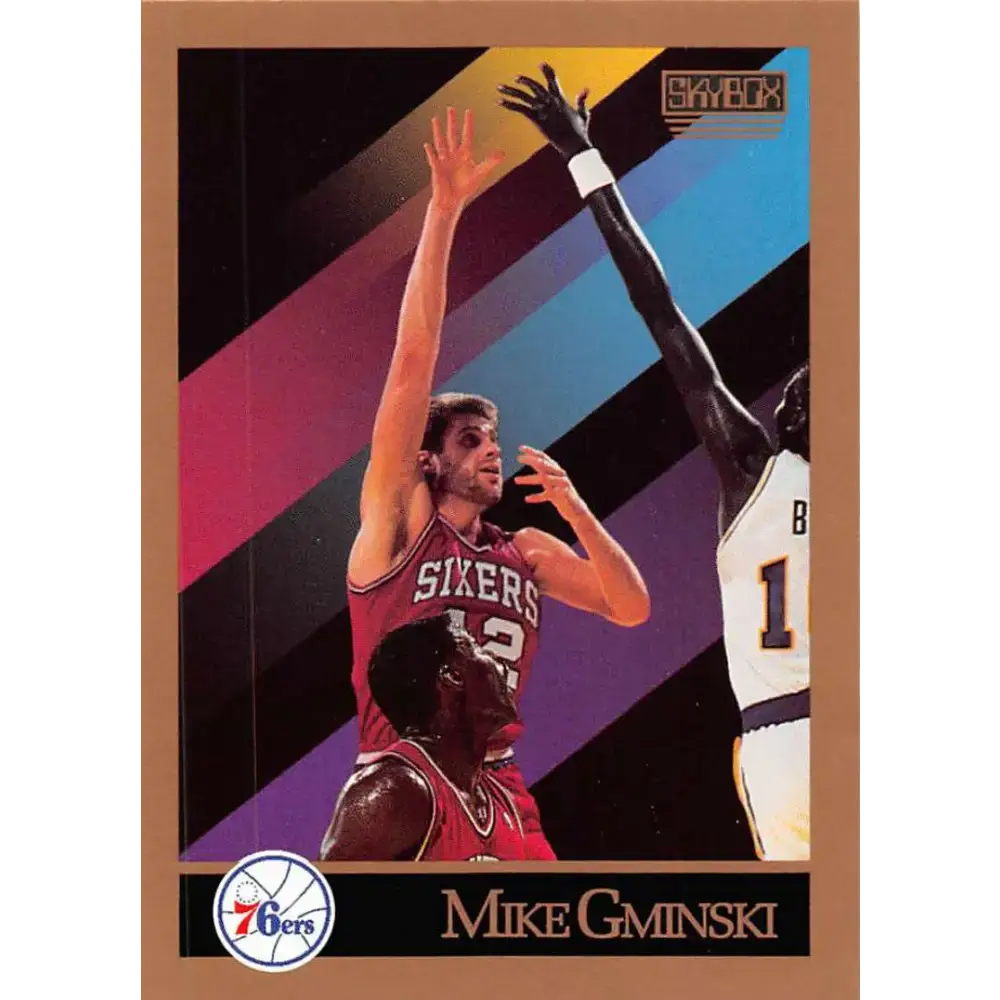 1990-91 SkyBox #215 Mike Gminski EX Excellent Philadelphia 76ers Basketball Card - Basketball Card Single