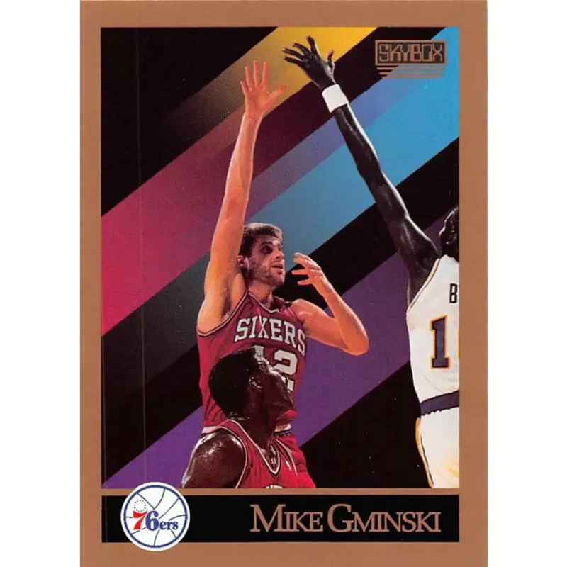 1990-91 SkyBox #215 Mike Gminski EX Excellent Philadelphia 76ers Basketball Card - Basketball Card Single