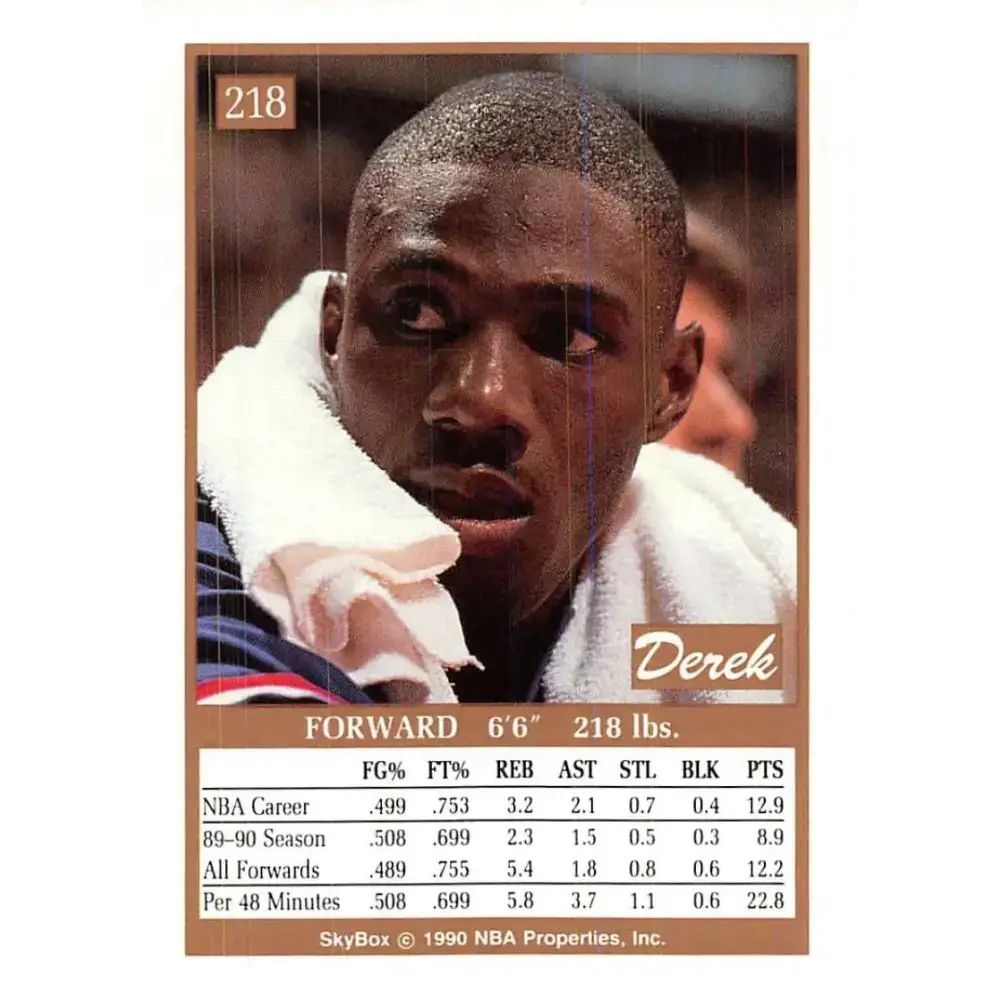 1990-91 SkyBox #218 Derek Smith EX Excellent SP Philadelphia 76ers Basketball Card - Basketball Card Single