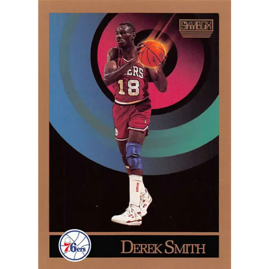 1990-91 SkyBox #218 Derek Smith EX Excellent SP Philadelphia 76ers Basketball Card