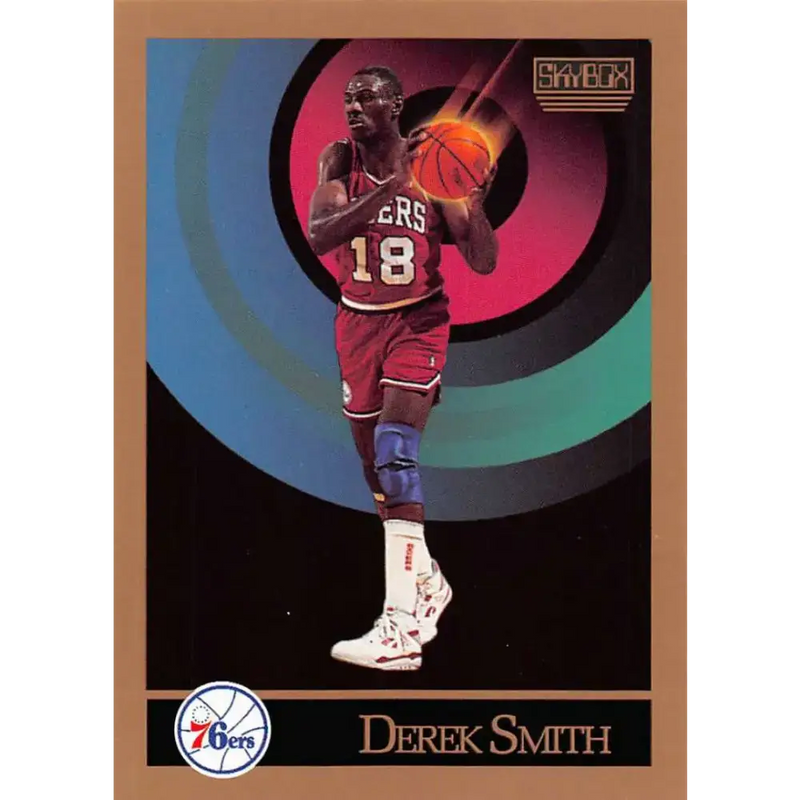 1990-91 SkyBox #218 Derek Smith EX Excellent SP Philadelphia 76ers Basketball Card - Basketball Card Single