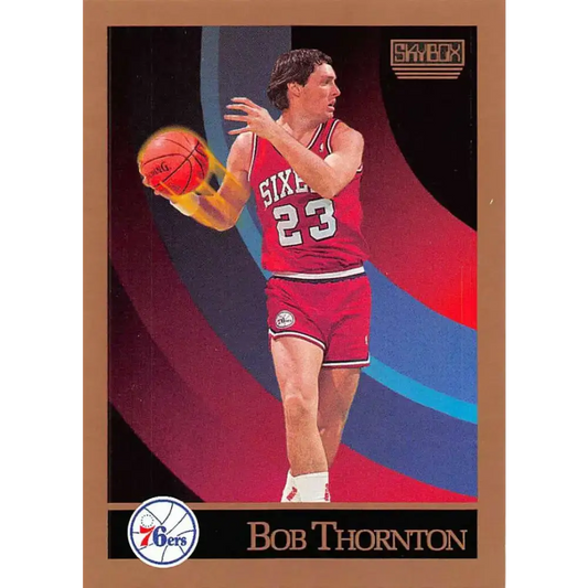 1990-91 SkyBox #219 Bob Thornton EX Excellent Philadelphia 76ers Basketball Card
