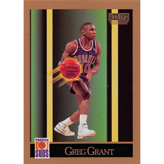 1990-91 SkyBox #221 Greg Grant EX Excellent RC Rookie SP Phoenix Suns Basketball Card
