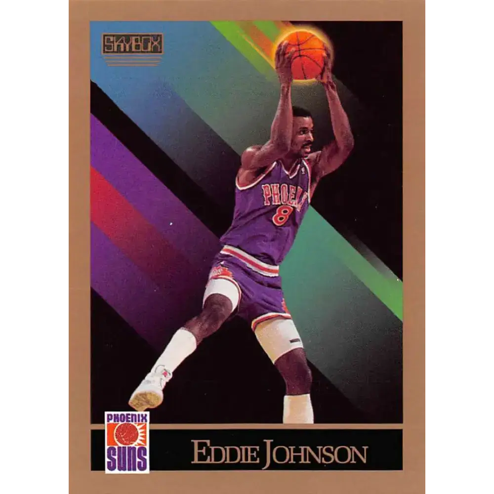 1990-91 SkyBox #223 Eddie Johnson EX Excellent Phoenix Suns Basketball Card - Basketball Card Single