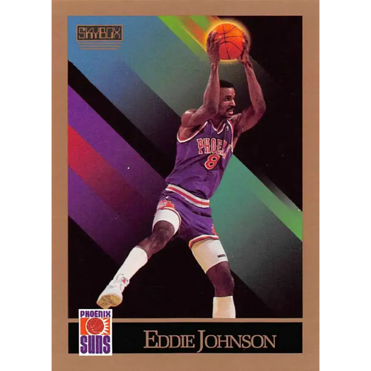 1990-91 SkyBox #223 Eddie Johnson EX Excellent Phoenix Suns Basketball Card