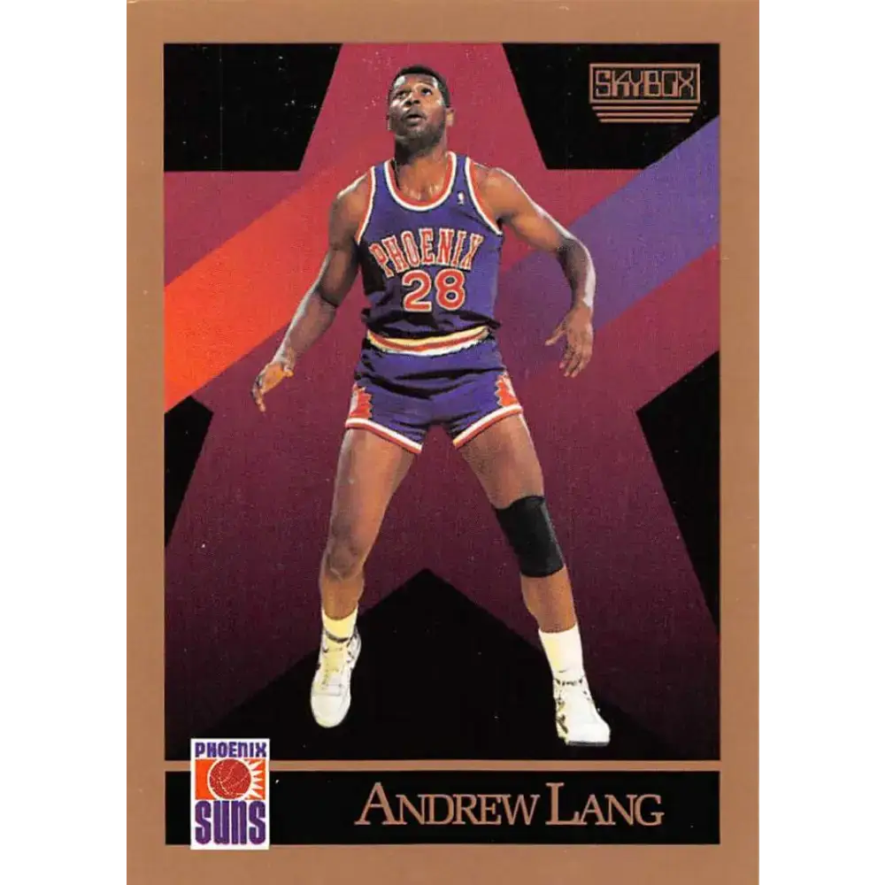 1990-91 SkyBox #225 Andrew Lang EX Excellent RC Rookie Phoenix Suns Basketball Card - Basketball Card Single