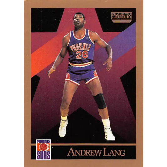 1990-91 SkyBox #225 Andrew Lang EX Excellent RC Rookie Phoenix Suns Basketball Card