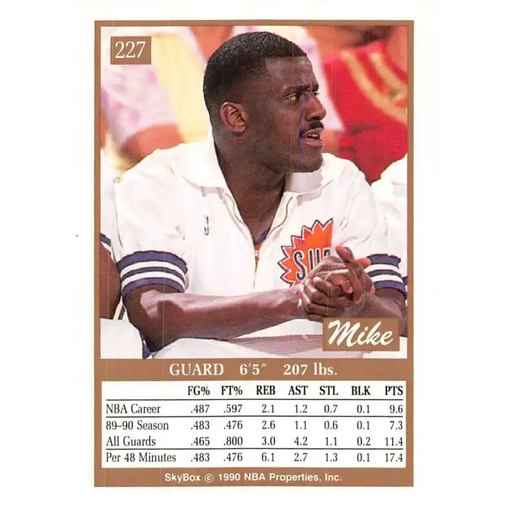 1990-91 SkyBox #227 Mike McGee EX Excellent SP Phoenix Suns Basketball Card - Basketball Card Single