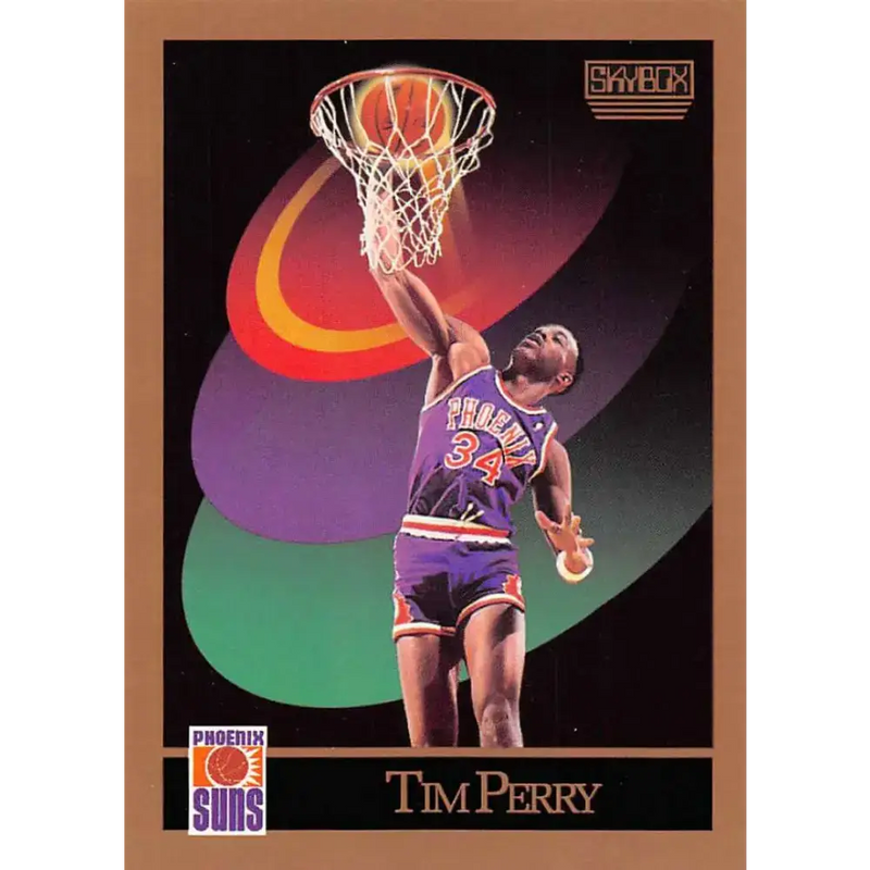 1990-91 SkyBox #228 Tim Perry EX Excellent Phoenix Suns Basketball Card - Basketball Card Single