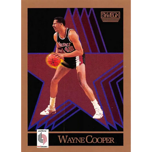 1990-91 SkyBox #232 Wayne Cooper EX Excellent Portland Trail Blazers Basketball Card
