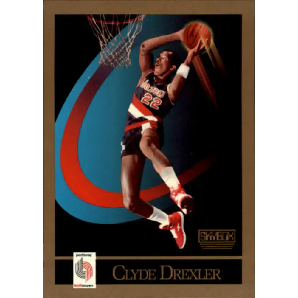 1990-91 SkyBox #233 Clyde Drexler EX Excellent Portland Trail Blazers Basketball Card - Basketball Card Single