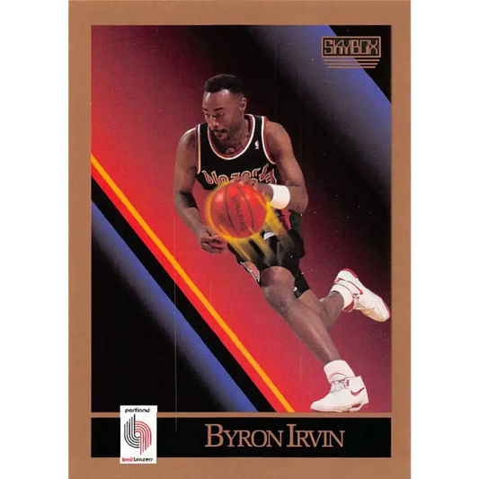 1990-91 SkyBox #235 Byron Irvin EX Excellent SP Portland Trail Blazers Basketball Card