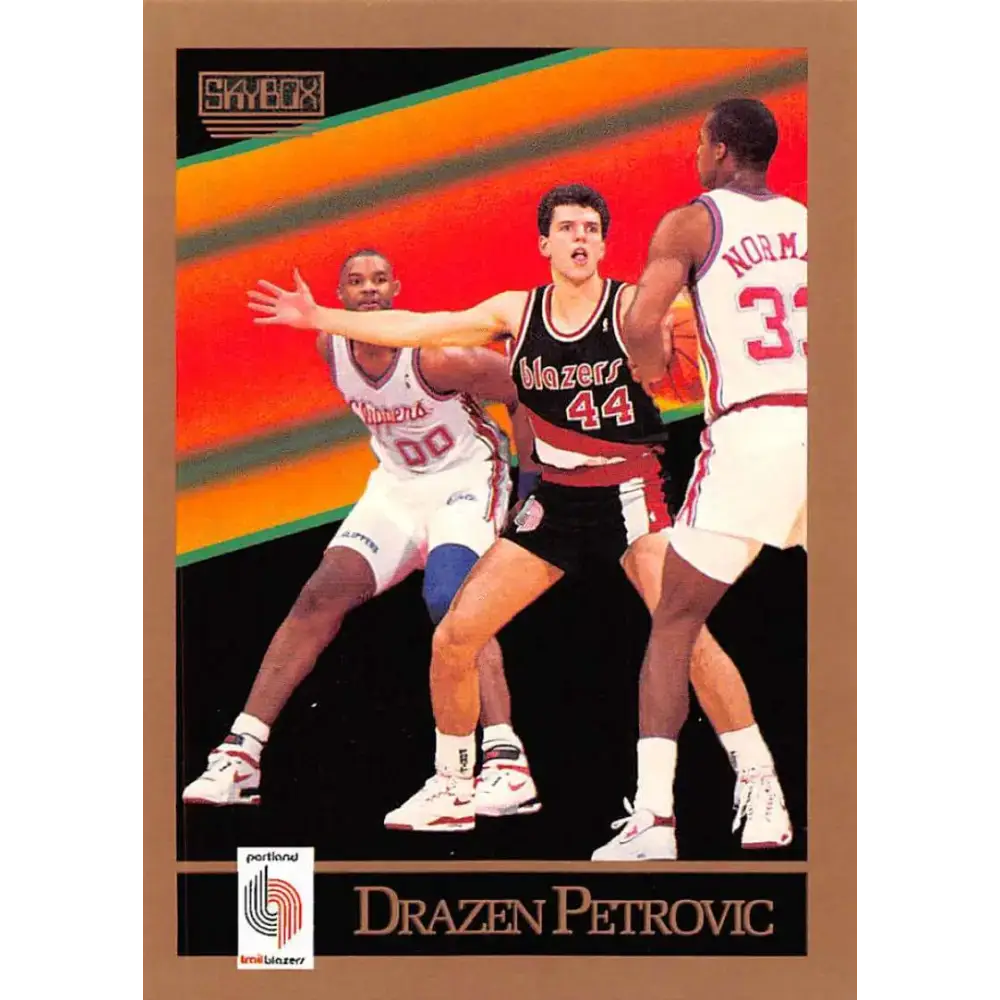 1990-91 SkyBox #237 Drazen Petrovic EX Excellent RC Rookie Portland Trail Blazers Basketball Card - Basketball Card
